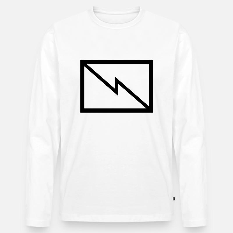 Fernmelder - Männer Premium Bio Langarmshirt - Weiß