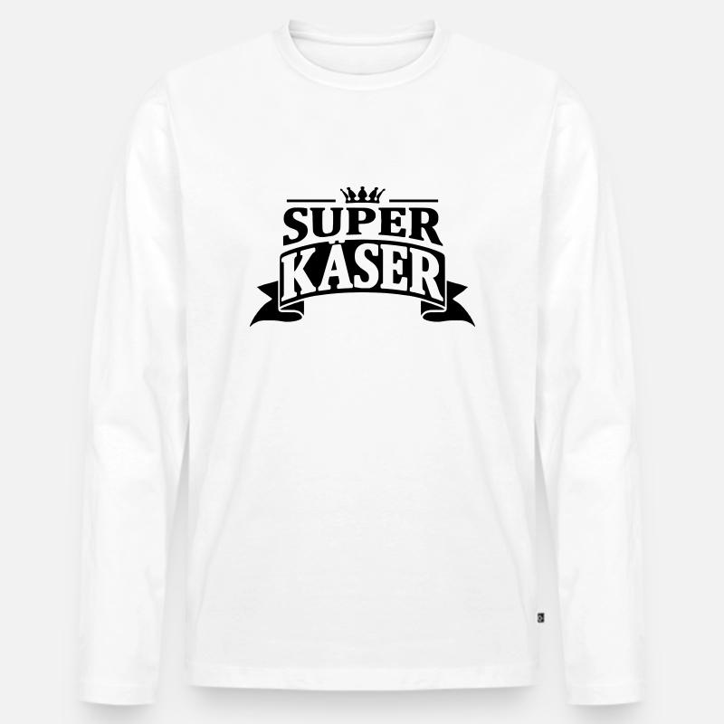 super käser - Männer Premium Bio Langarmshirt - Weiß
