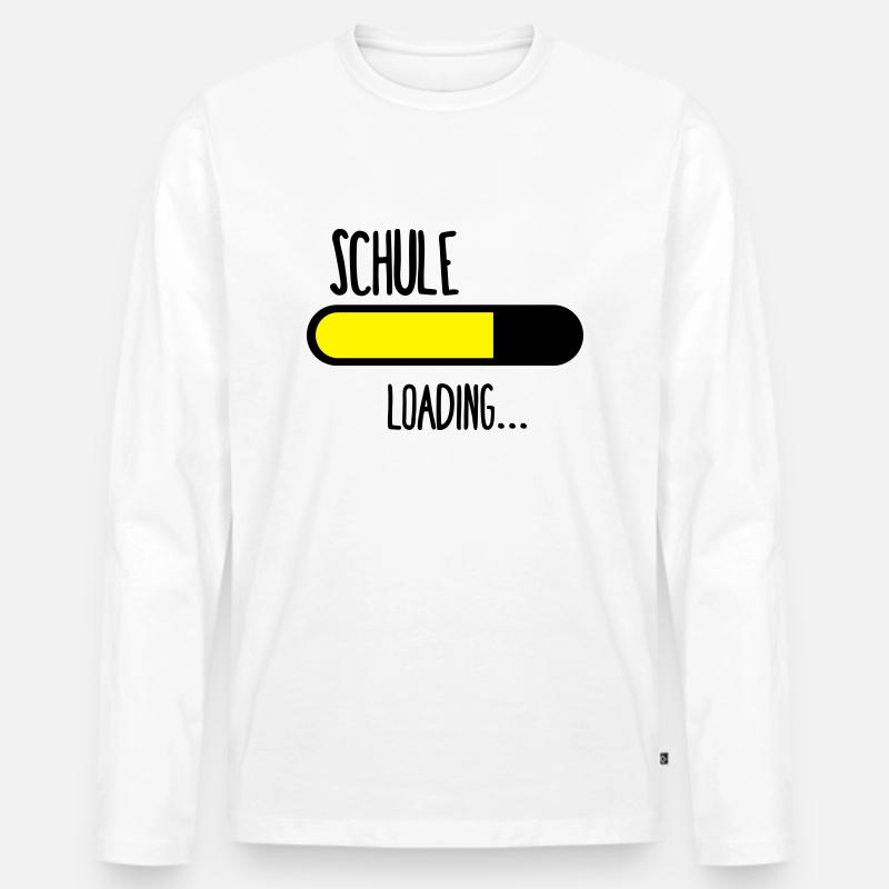 Schule Loading... - Männer Premium Bio Langarmshirt - Weiß