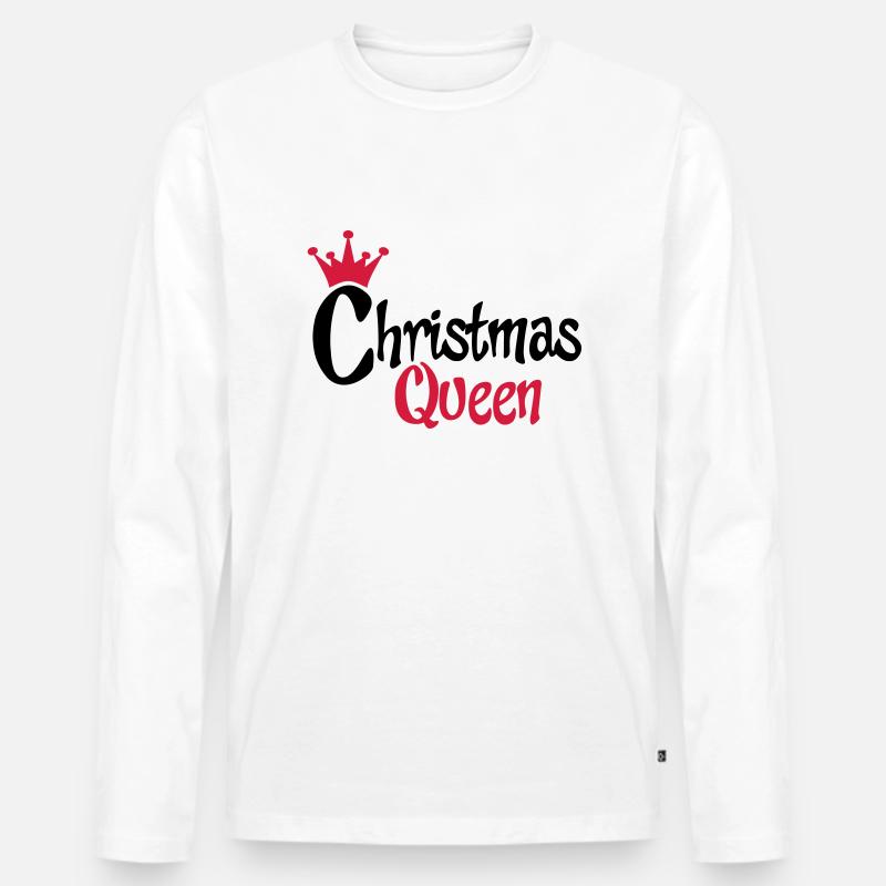 weihnachten - Männer Premium Bio Langarmshirt - Weiß