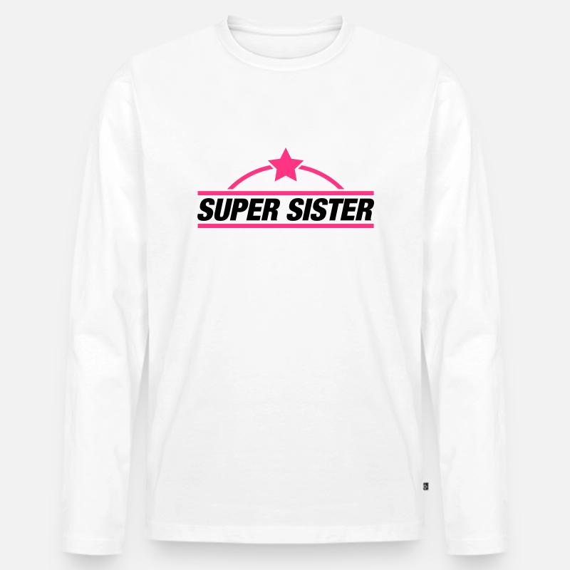 super_sister_qa2 - Männer Premium Bio Langarmshirt - Weiß