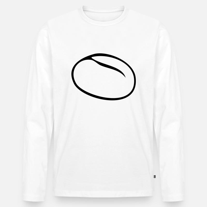 Brötchen - Männer Premium Bio Langarmshirt - Weiß