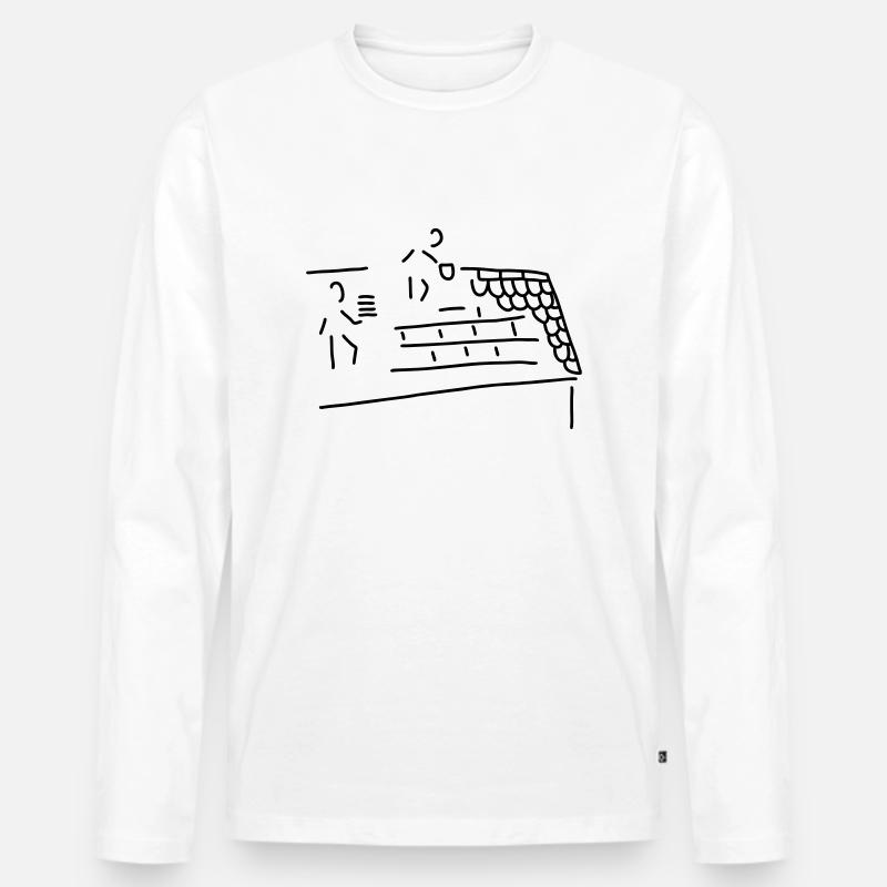 dachdecker - Männer Premium Bio Langarmshirt - Weiß