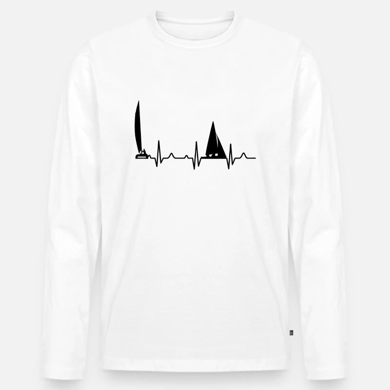 sail - Männer Premium Bio Langarmshirt - Weiß