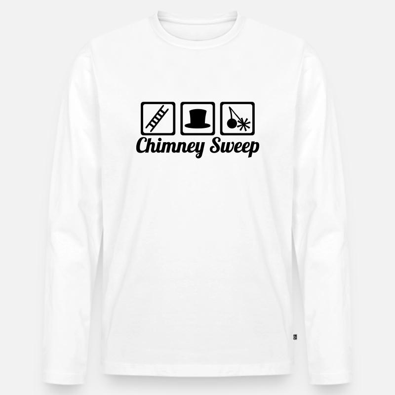 Schornsteinfeger - Männer Premium Bio Langarmshirt - Weiß