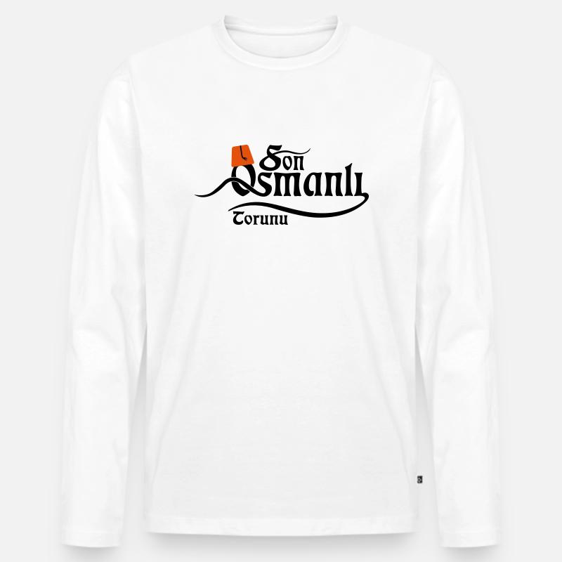 Son Osmanli Torunu - Männer Premium Bio Langarmshirt - Weiß