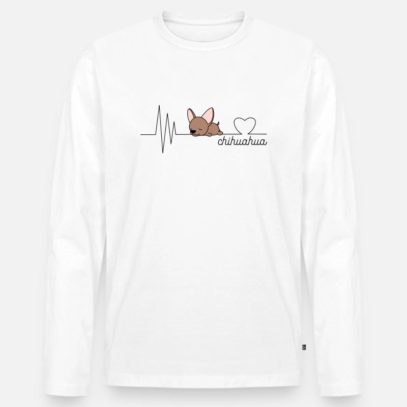 chihuahua - Männer Premium Bio Langarmshirt - Weiß
