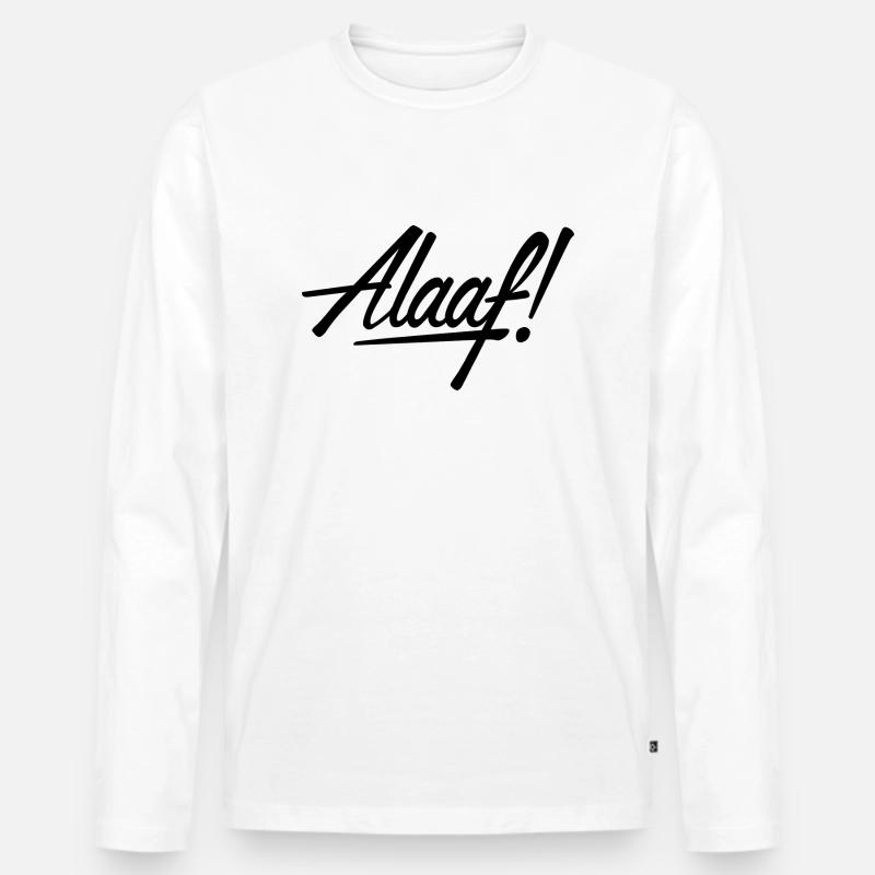 Alaaf! Design schwarz - Männer Premium Bio Langarmshirt - Weiß