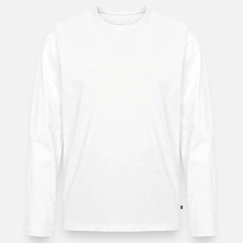 Loch in einem - Männer Premium Bio Langarmshirt - Weiß