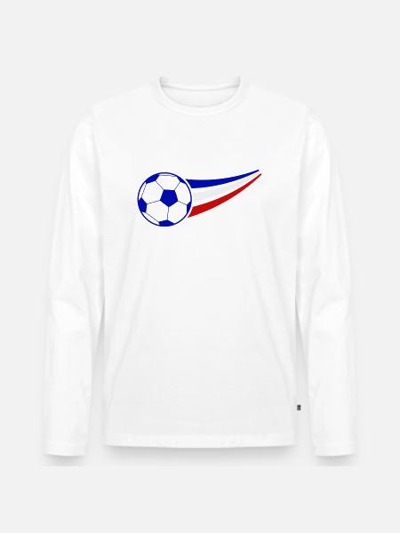 France Soccer - Men's Premium Organic Long Sleeve Shirt - white