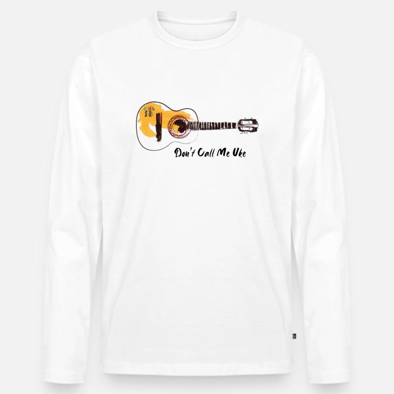 Don't Call Me Uke - Männer Premium Bio Langarmshirt - Weiß