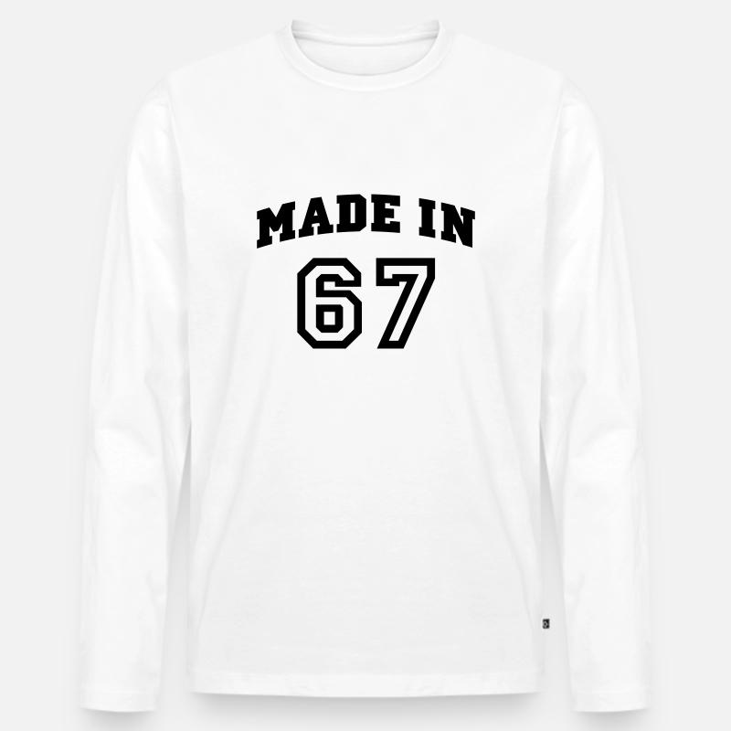 mp_madein67a - Männer Premium Bio Langarmshirt - Weiß