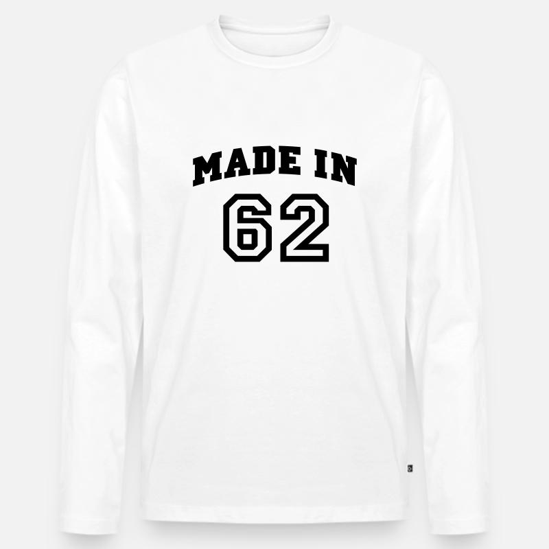 mp_madein62a - Männer Premium Bio Langarmshirt - Weiß