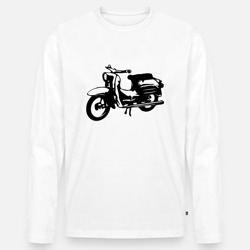 Schwalbe 1 (1 col.) - Männer Premium Bio Langarmshirt - Weiß