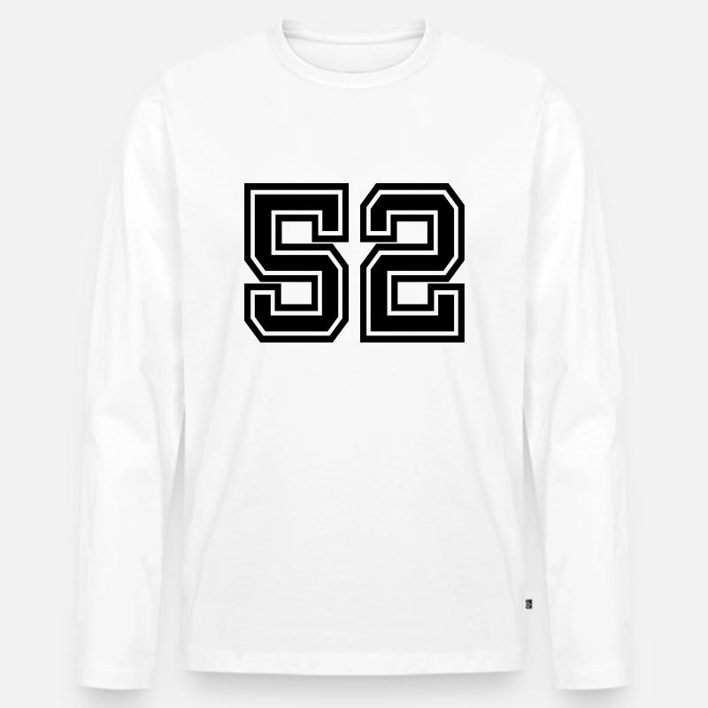 52 - Männer Premium Bio Langarmshirt - Weiß