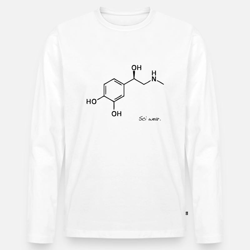 Adrenalin Kick - Männer Premium Bio Langarmshirt - Weiß