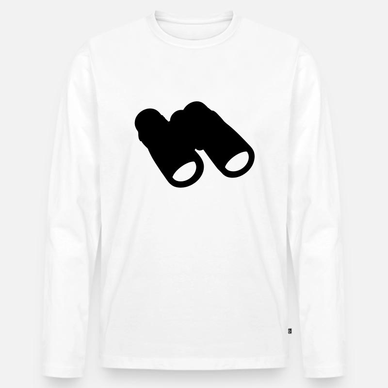fernglas_r1ai - Männer Premium Bio Langarmshirt - Weiß