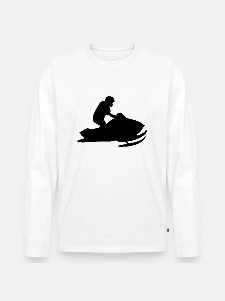 snowmobile - Men's Premium Organic Long Sleeve Shirt - white