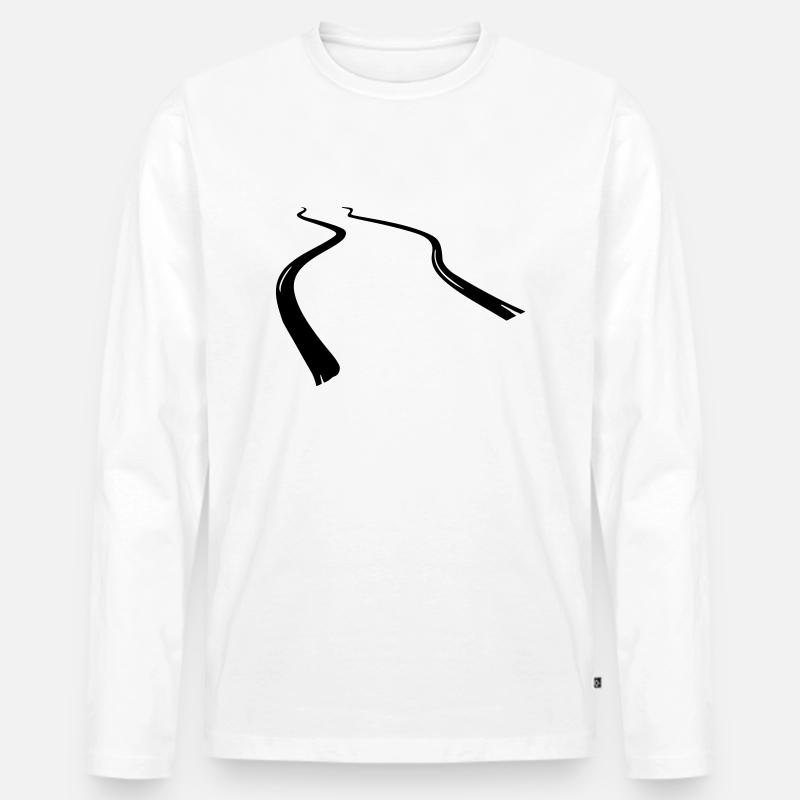 gummiabrieb_skidmarks - Männer Premium Bio Langarmshirt - Weiß
