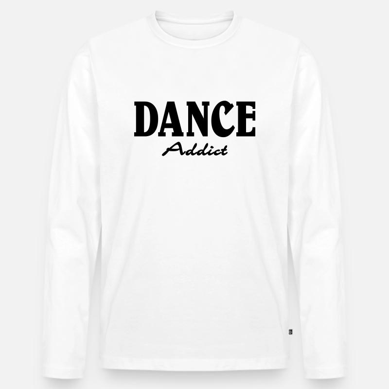 Dance Addict - Männer Premium Bio Langarmshirt - Weiß