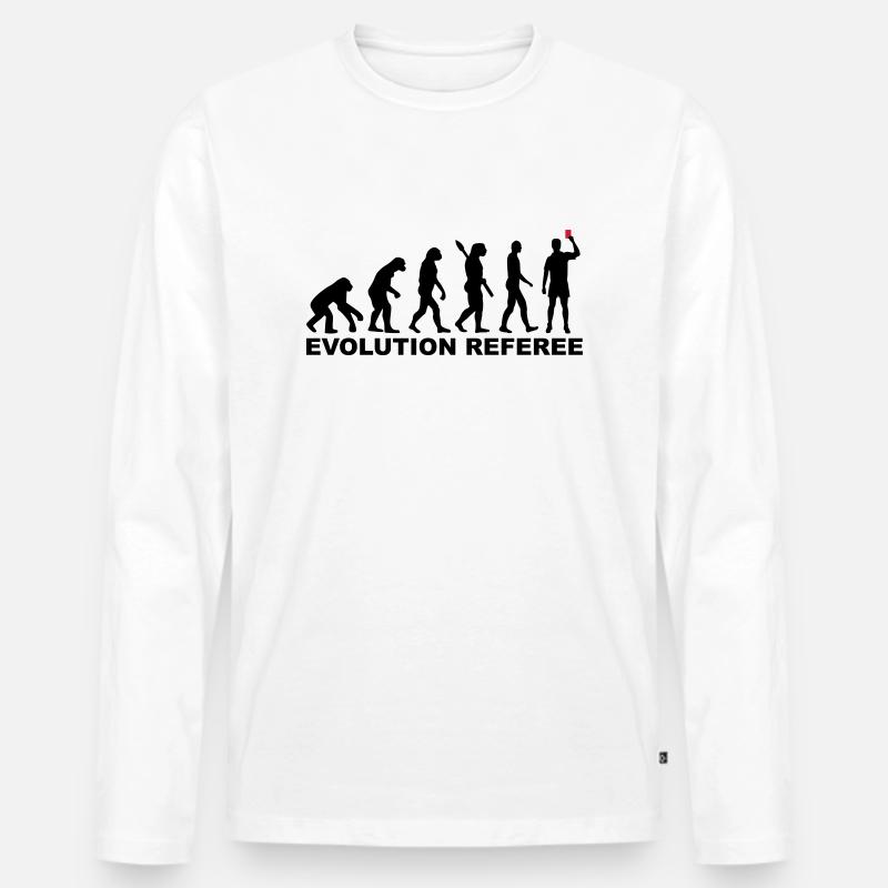 Evolution Referee - Men's Premium Organic Long Sleeve Shirt - white
