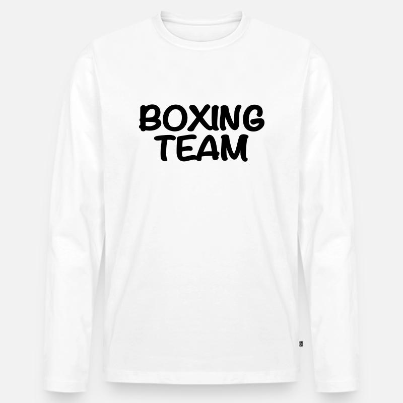 Boxing Team - Männer Premium Bio Langarmshirt - Weiß