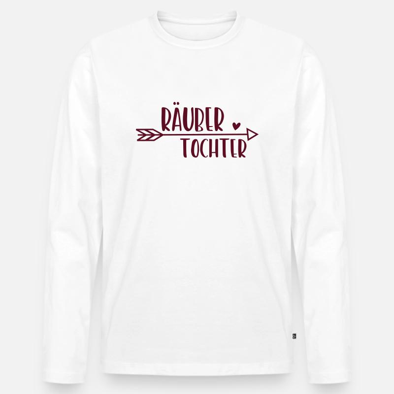raeubertochter - Männer Premium Bio Langarmshirt - Weiß