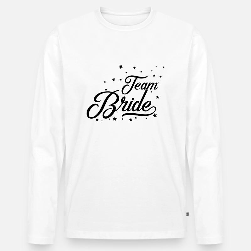 (team_bride_stars) - Männer Premium Bio Langarmshirt - Weiß