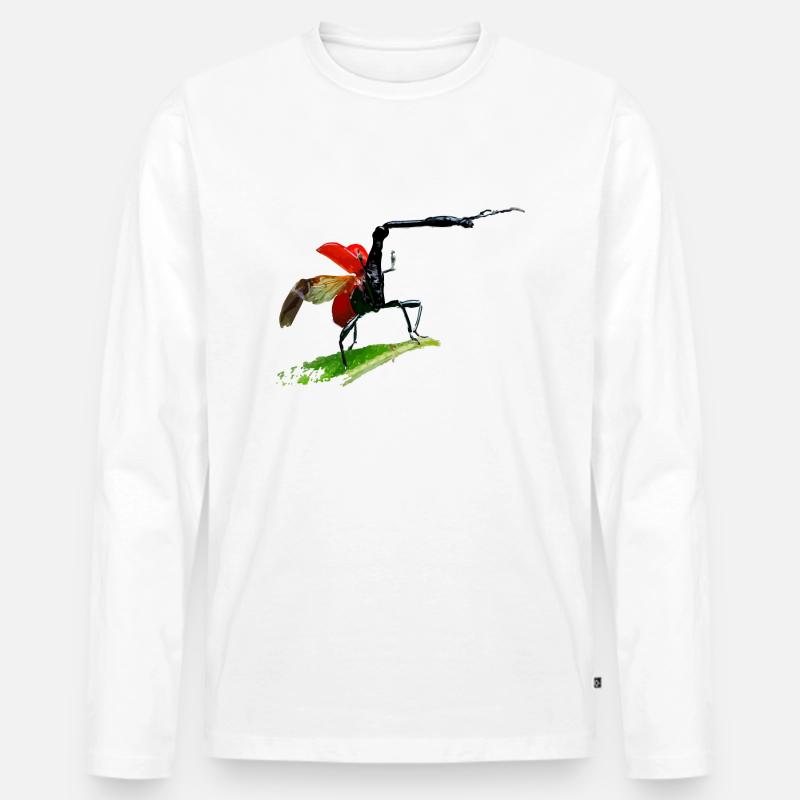 Giraffe weevil Aus Madagaskar - Männer Premium Bio Langarmshirt - Weiß