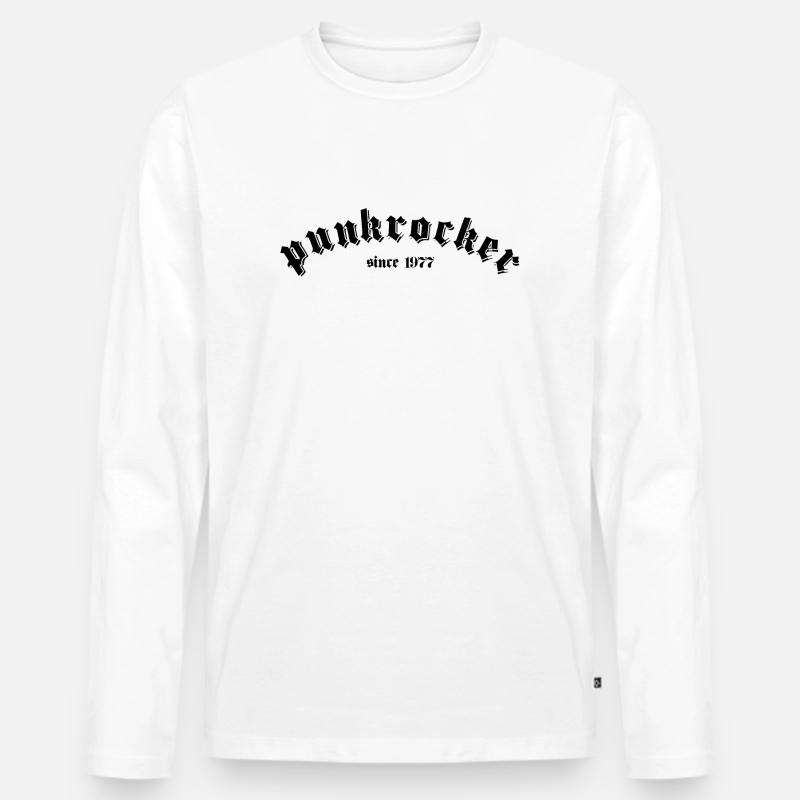 Punkrocker since 1977 - Männer Premium Bio Langarmshirt - Weiß