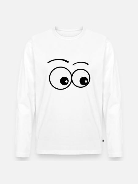 eyes - Men's Premium Organic Long Sleeve Shirt - white