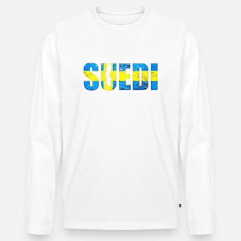 Suedi - Männer Premium Bio Langarmshirt - Weiß