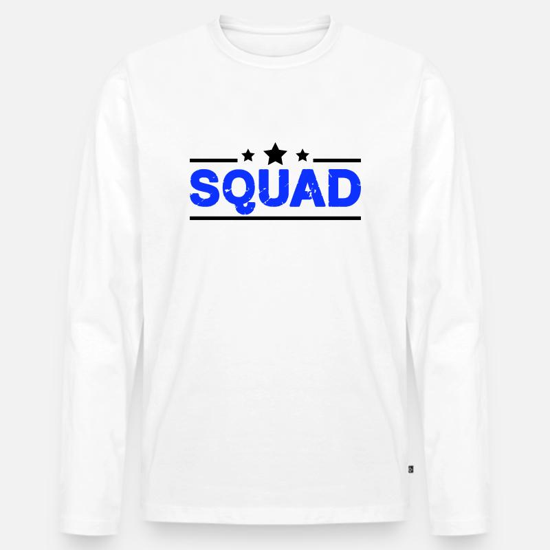 squad - Männer Premium Bio Langarmshirt - Weiß