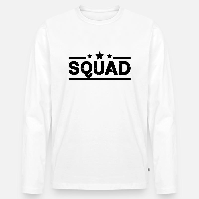 squad - Männer Premium Bio Langarmshirt - Weiß