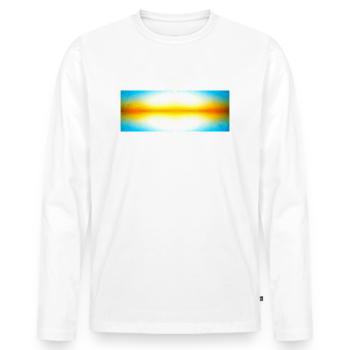 Dale Abstract v2 - T-shirt manches longues Premium bio Homme - blanc - Devant - Nico (187cm)