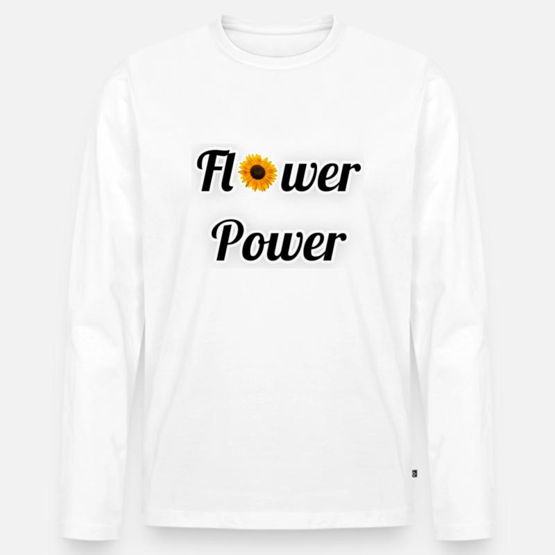Sprüche - Männer Premium Bio Langarmshirt - Weiß