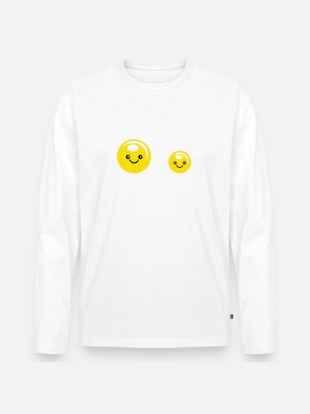 Fried eggs - Men's Premium Organic Long Sleeve Shirt - white