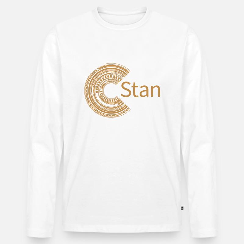 Für Stan - Männer Premium Bio Langarmshirt - Weiß