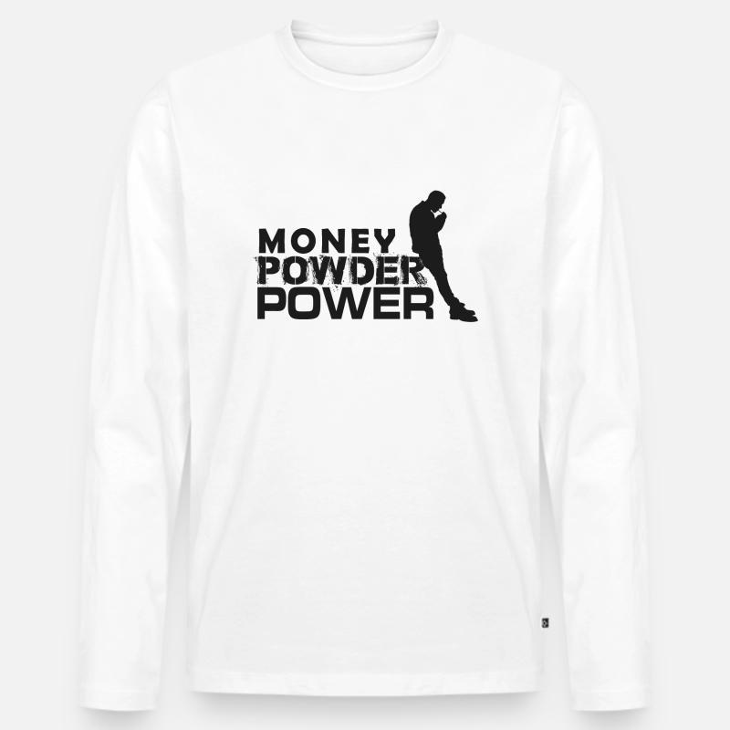 MPP schwarz - Männer Premium Bio Langarmshirt - Weiß