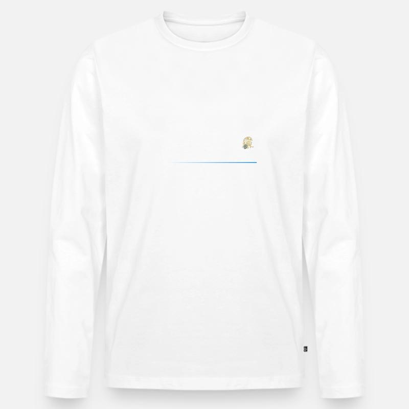 Evolution white version - Men's Premium Organic Long Sleeve Shirt - white