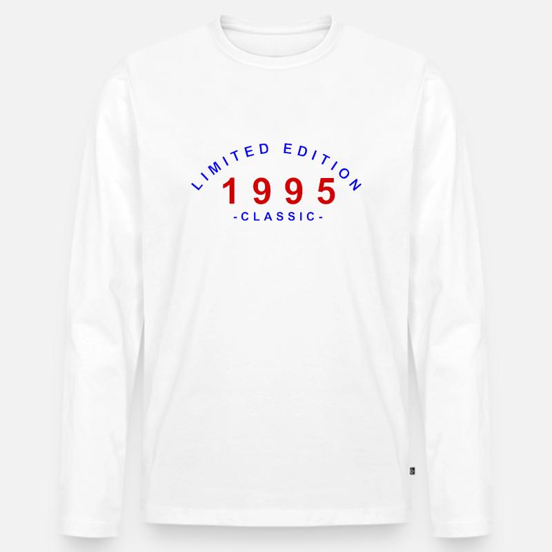 1995 Limited Edition - Männer Premium Bio Langarmshirt - Weiß