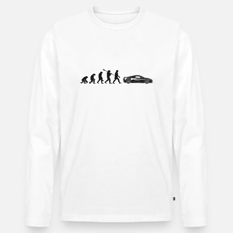 Auto De Sport Evolution - Männer Premium Bio Langarmshirt - Weiß