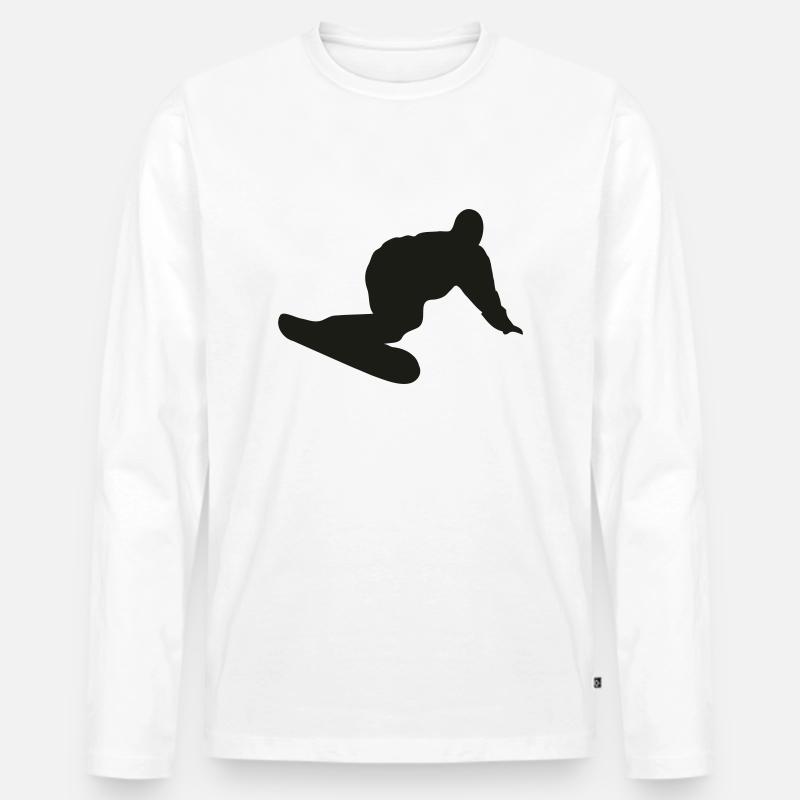 Snowboarder - Snowboard - Männer Premium Bio Langarmshirt - Weiß