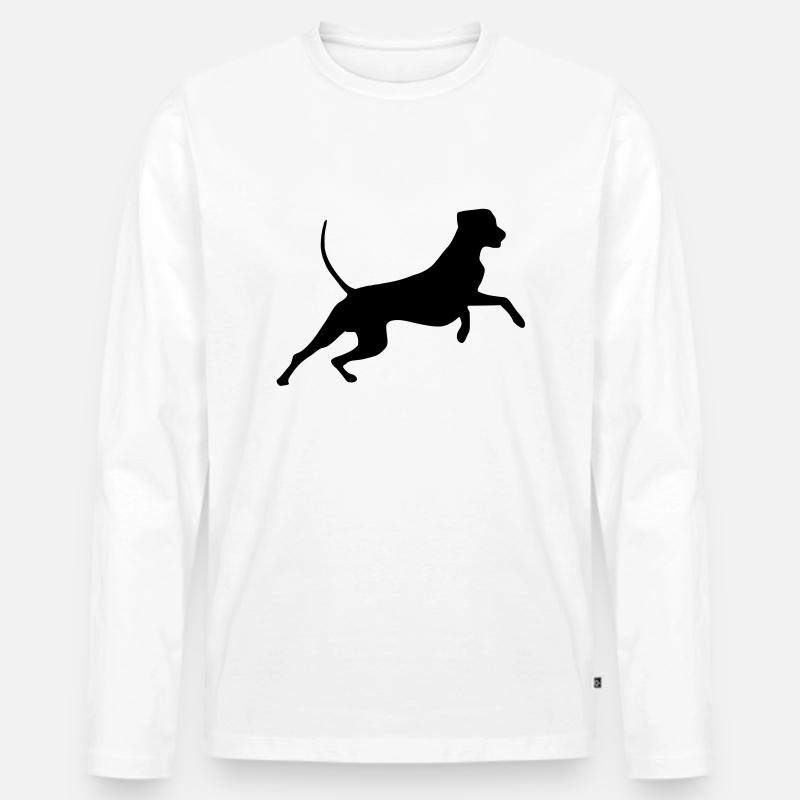 rhodesian_ridgeback_cb - T-shirt manches longues Premium bio Homme - blanc