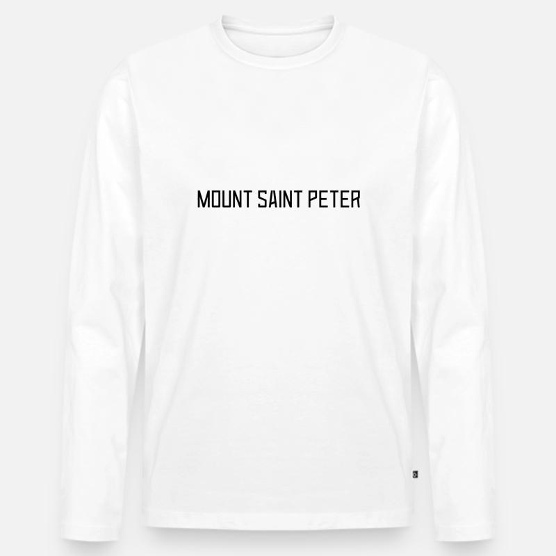 Mount Saint Peter - Männer Premium Bio Langarmshirt - Weiß