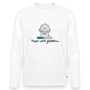 pups_geladen_3f - Men's Premium Organic Long Sleeve Shirt - white - Front - Nico (187cm)