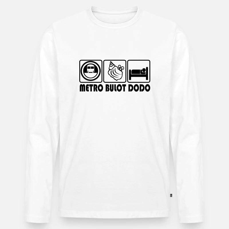 Metro whelk dodo - Männer Premium Bio Langarmshirt - Weiß