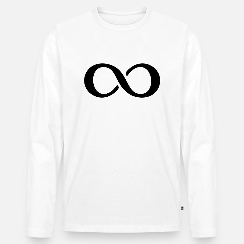 Symbol Unendlichkeit - Männer Premium Bio Langarmshirt - Weiß