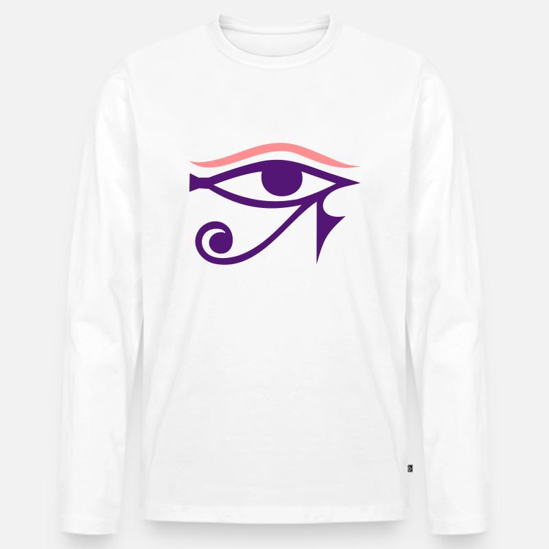 auge - Männer Premium Bio Langarmshirt - Weiß