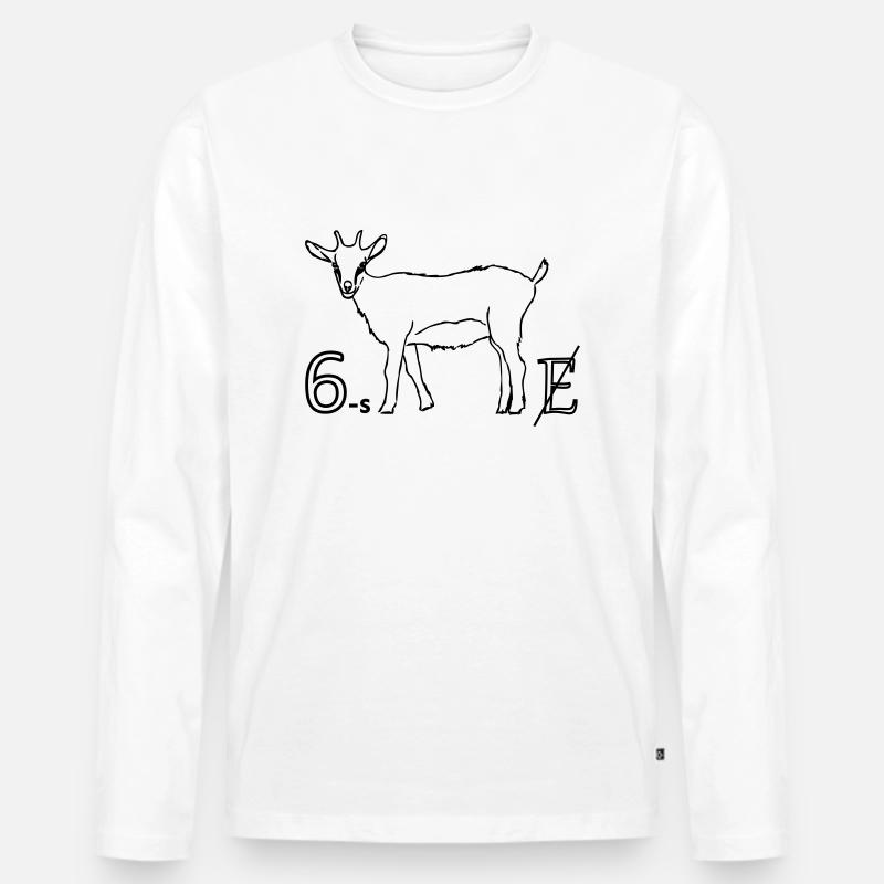 6zig - Männer Premium Bio Langarmshirt - Weiß